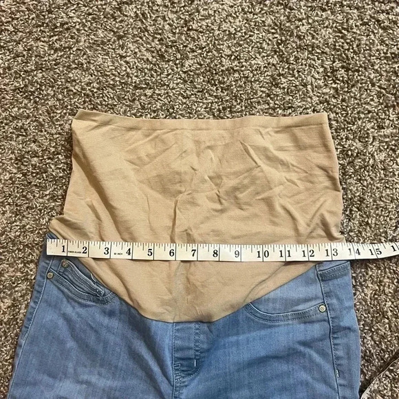 CELEBRITY PINK SKINY JEANS MATERNITY STRETCH LIGHT BLUE ANKLE SIZE SMALL - Picture 7 of 8